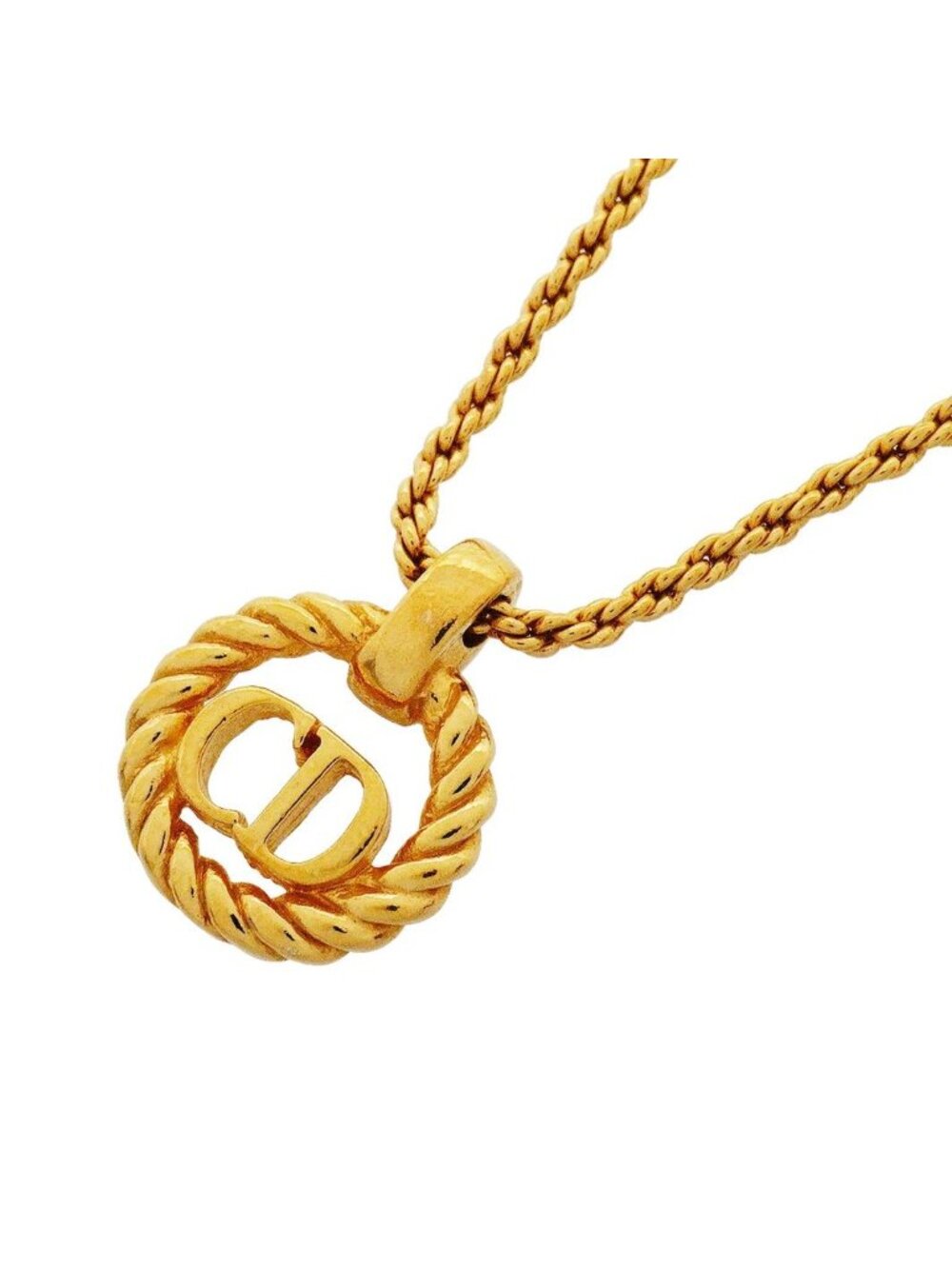 Dior Necklace CD Logo Gold Plated